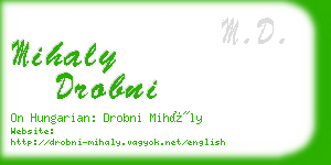 mihaly drobni business card